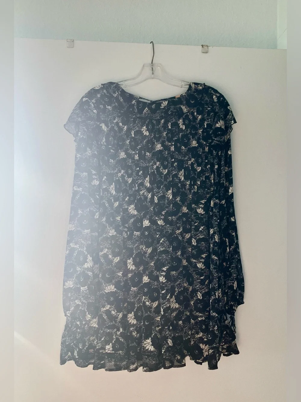 Free People Black Floral Mini Dress